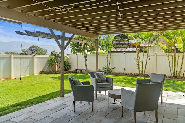 view of patio / terrace with a pergola