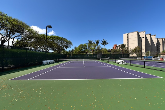 view of tennis court