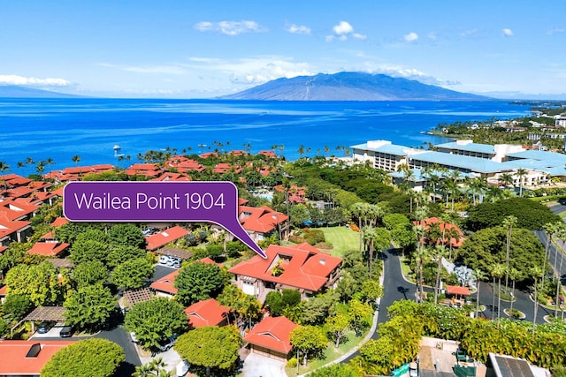4000 Wailea Alanui Dr Unit 1904, Kihei, HI 96753 - aerial view featuring a water and mountain view