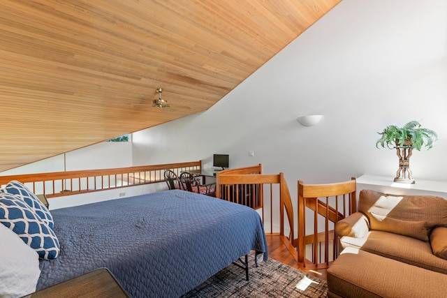 4000 Wailea Alanui Dr Unit 1904, Kihei, HI 96753 - bedroom with wood finished floors, wood ceiling, and vaulted ceiling