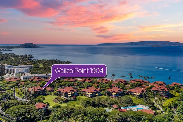 4000 Wailea Alanui Dr Unit 1904, Kihei, HI 96753 - drone / aerial view featuring a water and mountain view