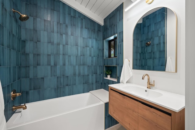 965 Hog Back Rd Unit 1, Haiku, HI 96708 - full bath with vanity and shower / bathtub combination