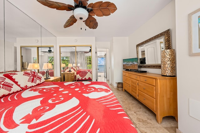 bedroom with ceiling fan