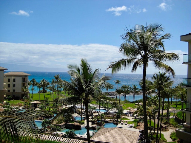 view of water feature
