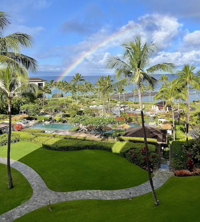 surrounding community featuring a yard