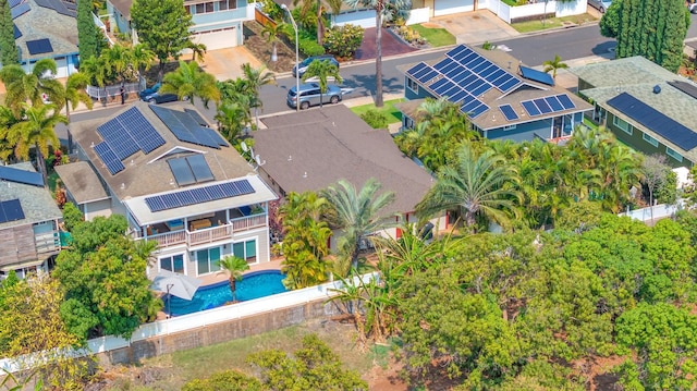 aerial view featuring a residential view