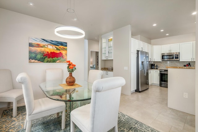 3950 Kalai Waa St Unit R 103, Kihei, HI 96753 - dining room featuring recessed lighting and light tile patterned floors