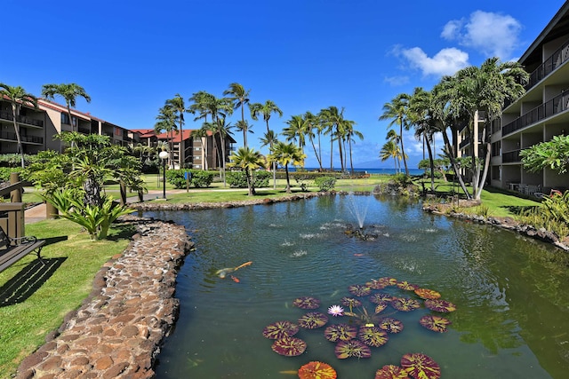 view of water feature