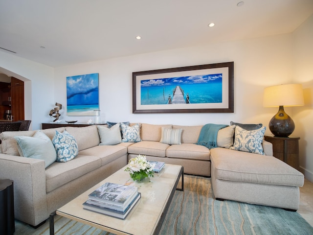 view of carpeted living room