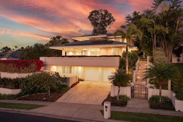 view of front of home featuring a garage