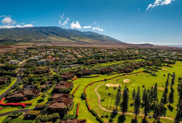 bird's eye view featuring a mountain view