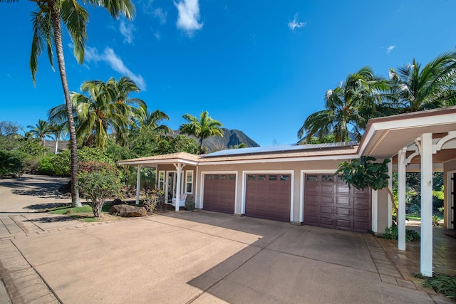 view of property exterior featuring a garage