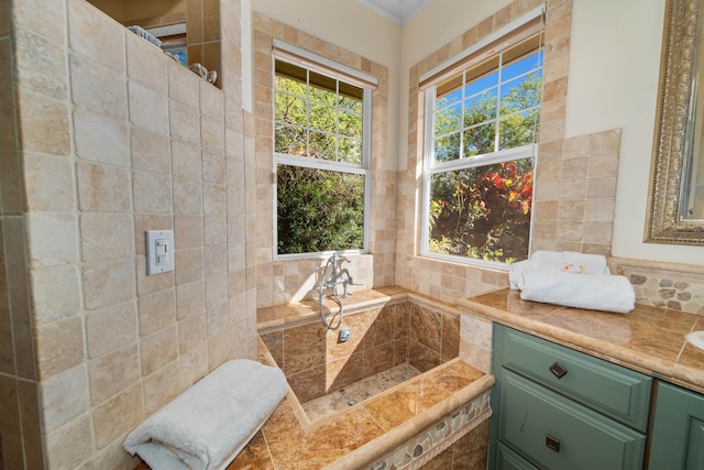 bathroom featuring decorative backsplash