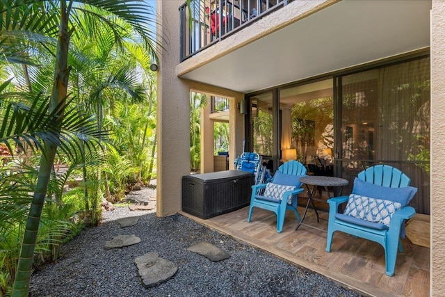 view of patio / terrace featuring a balcony