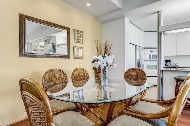 dining area featuring light hardwood / wood-style floors