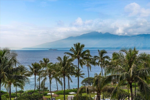 property view of water with a mountain view