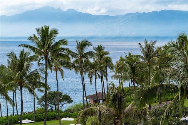 property view of water with a mountain view