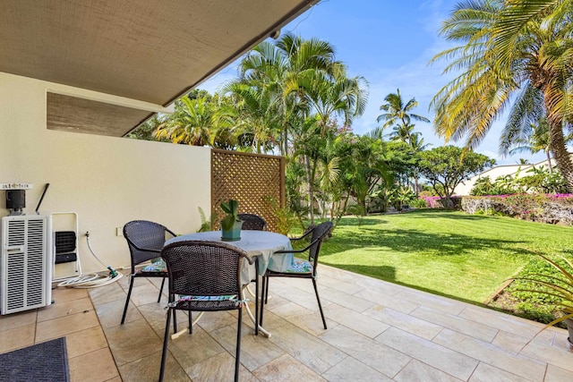 view of patio / terrace featuring ac unit