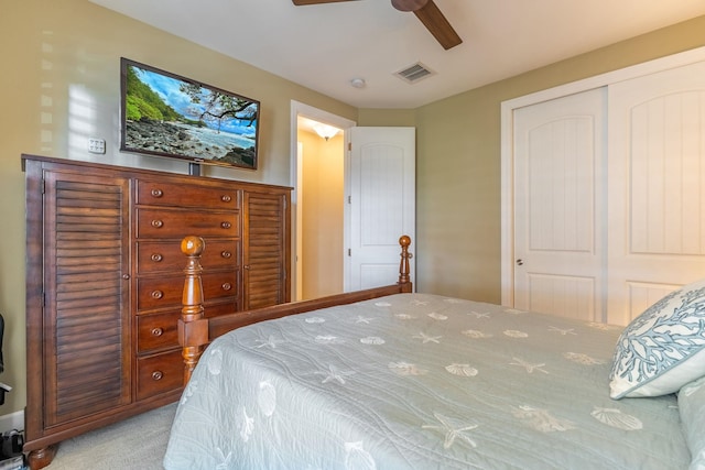 2563 Umeke Cir Unit 64, Kihei, HI 96753 - carpeted bedroom featuring a closet and a ceiling fan