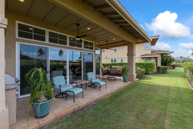 2563 Umeke Cir Unit 64, Kihei, HI 96753 - view of patio / terrace featuring ceiling fan