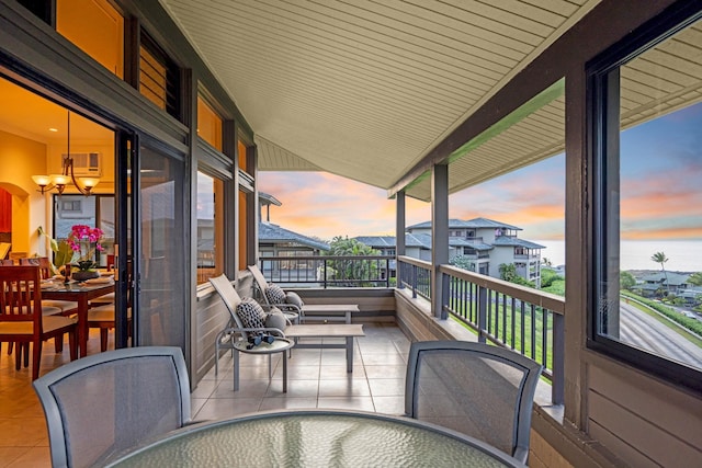 balcony featuring outdoor dining space