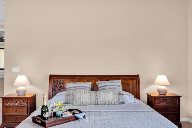 bedroom with baseboards