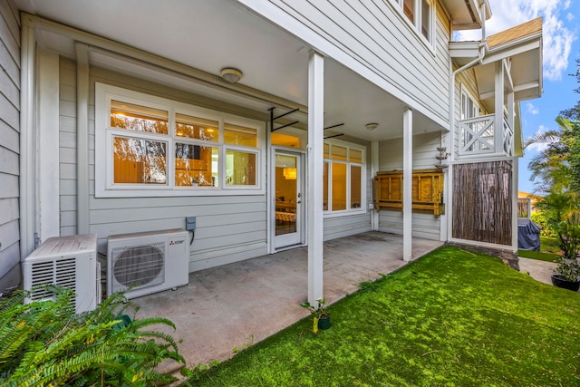 view of patio with ac unit