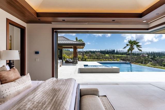 210 Naio Pl, Lahaina, HI 96761 - tiled bedroom with a tray ceiling