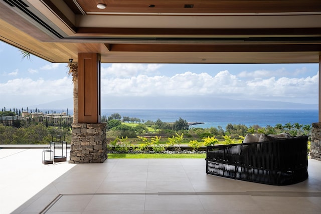 210 Naio Pl, Lahaina, HI 96761 - view of patio / terrace featuring a balcony and a water view