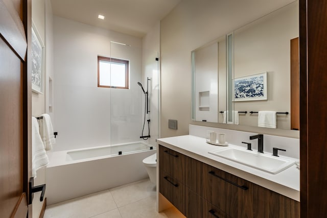 210 Naio Pl, Lahaina, HI 96761 - full bath with toilet, vanity, tile patterned flooring, and shower / washtub combination