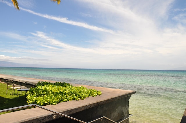 water view with a view of the beach