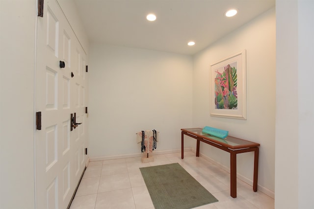 view of tiled entrance foyer