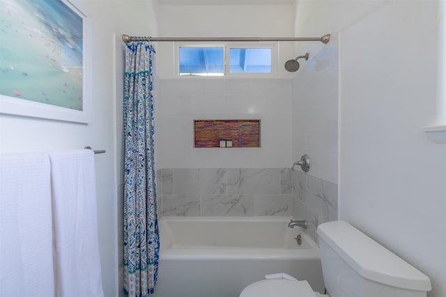 568 Hana Hwy Unit B, Paia, HI 96779 - bathroom featuring toilet and shower / bath combination with curtain