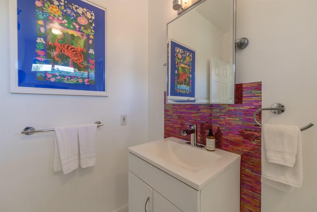 568 Hana Hwy Unit B, Paia, HI 96779 - bathroom with decorative backsplash and vanity