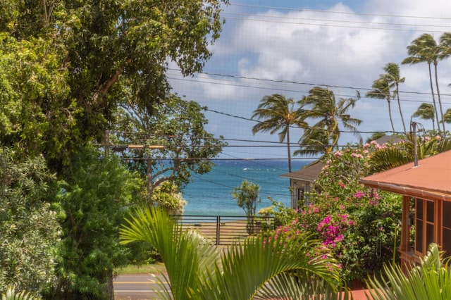 568 Hana Hwy Unit B, Paia, HI 96779 - water view featuring fence