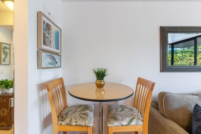 view of dining area