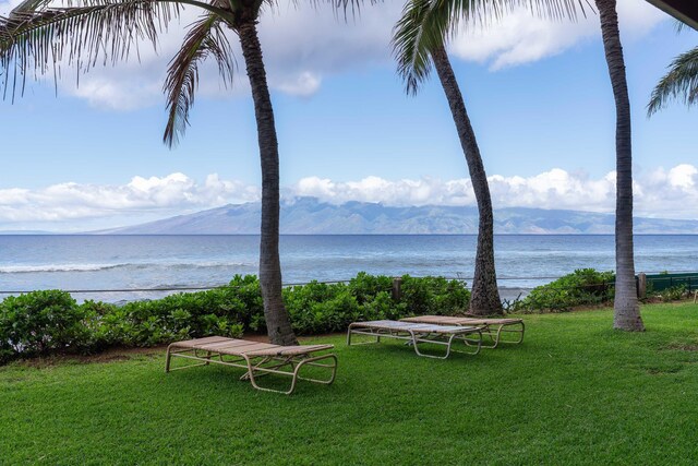 water view with a mountain view