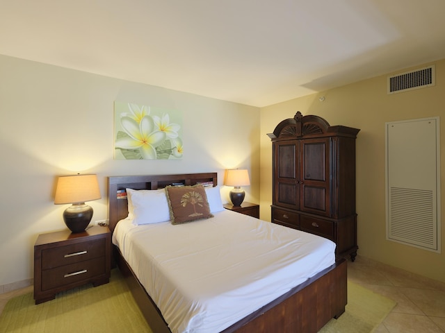 view of tiled bedroom