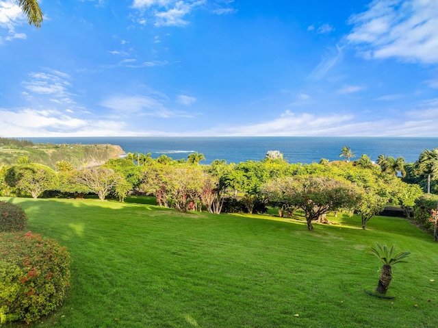 exterior space featuring a water view