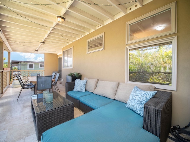 view of patio / terrace featuring an outdoor living space