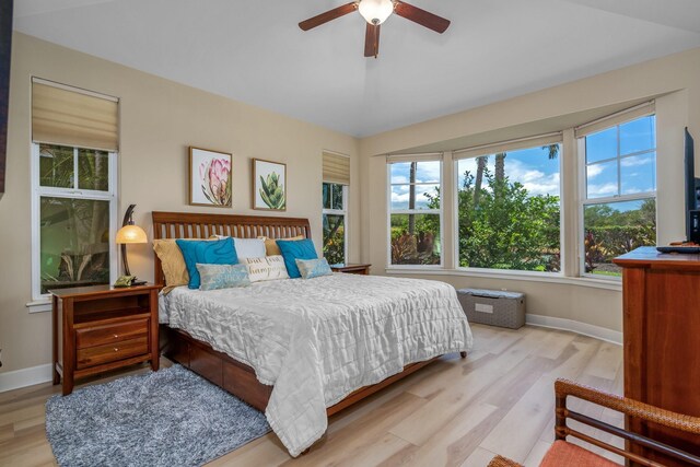 1387 Hihimanu St Unit 16, Kihei, HI 96753 - bedroom featuring ceiling fan and light hardwood / wood-style floors