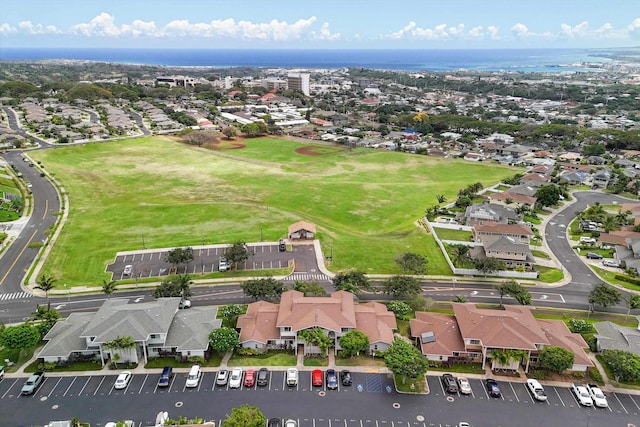 drone / aerial view with a residential view