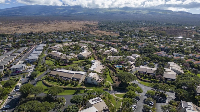 drone / aerial view with a mountain view