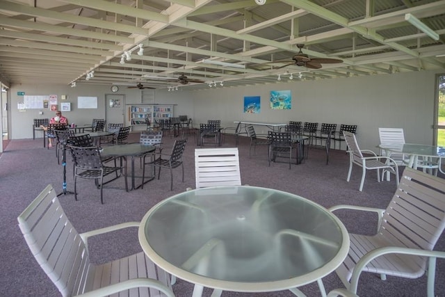 7146 Kamehameha V Hwy Unit C107, Kaunakakai, HI 96748 - view of patio / terrace featuring ceiling fan and outdoor dining area