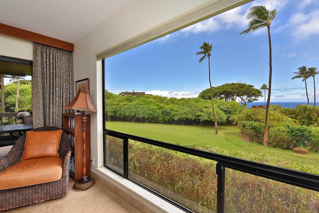 view of sunroom / solarium