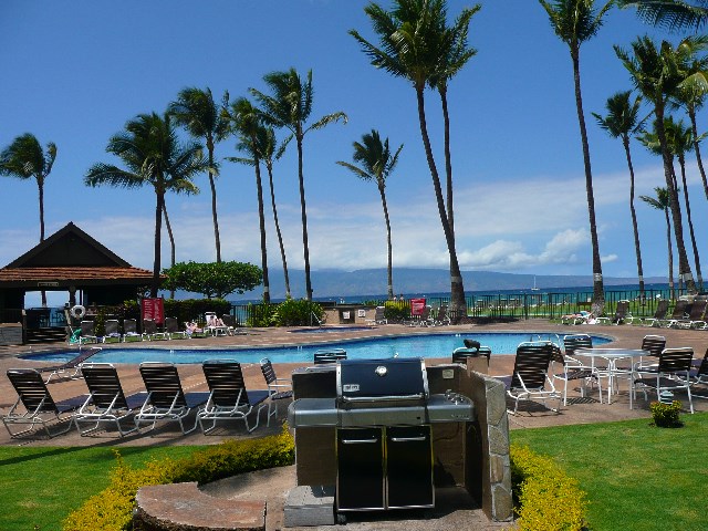 view of swimming pool featuring a yard