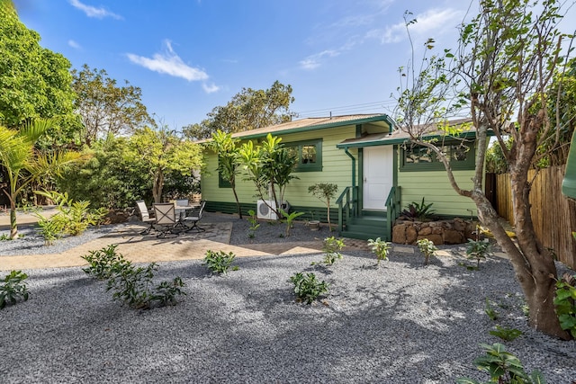 view of front of property with a patio