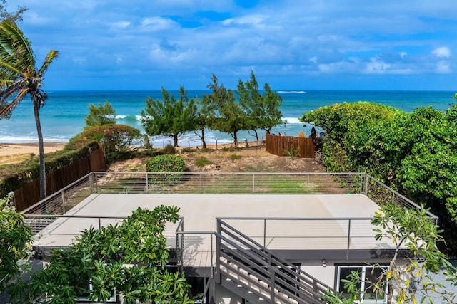 water view with a beach view