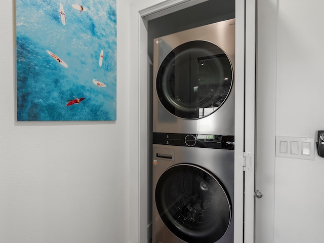 3950 Kalai Waa St Unit C202, Kihei, HI 96753 - laundry area with stacked washer and clothes dryer
