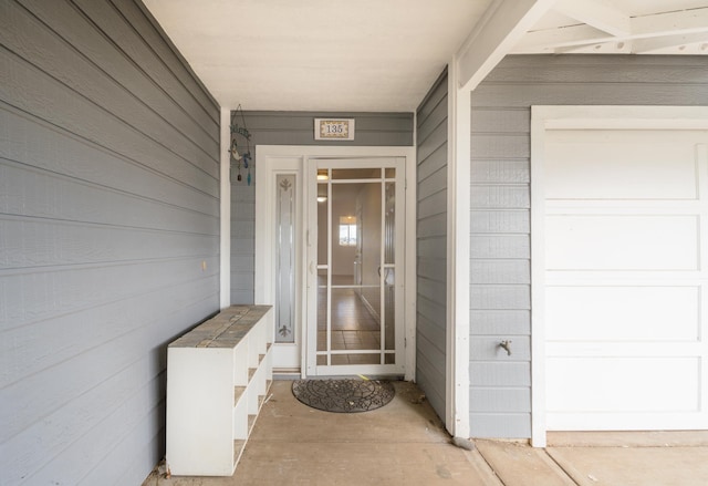 view of doorway to property